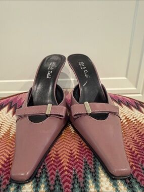 Euro Max de Carlo Mauve Slip-On Square-Toe Mules